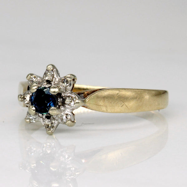 Sapphire & Diamond Cluster Set Ring | 0.16ct, 0.06ctw | SZ 7 |