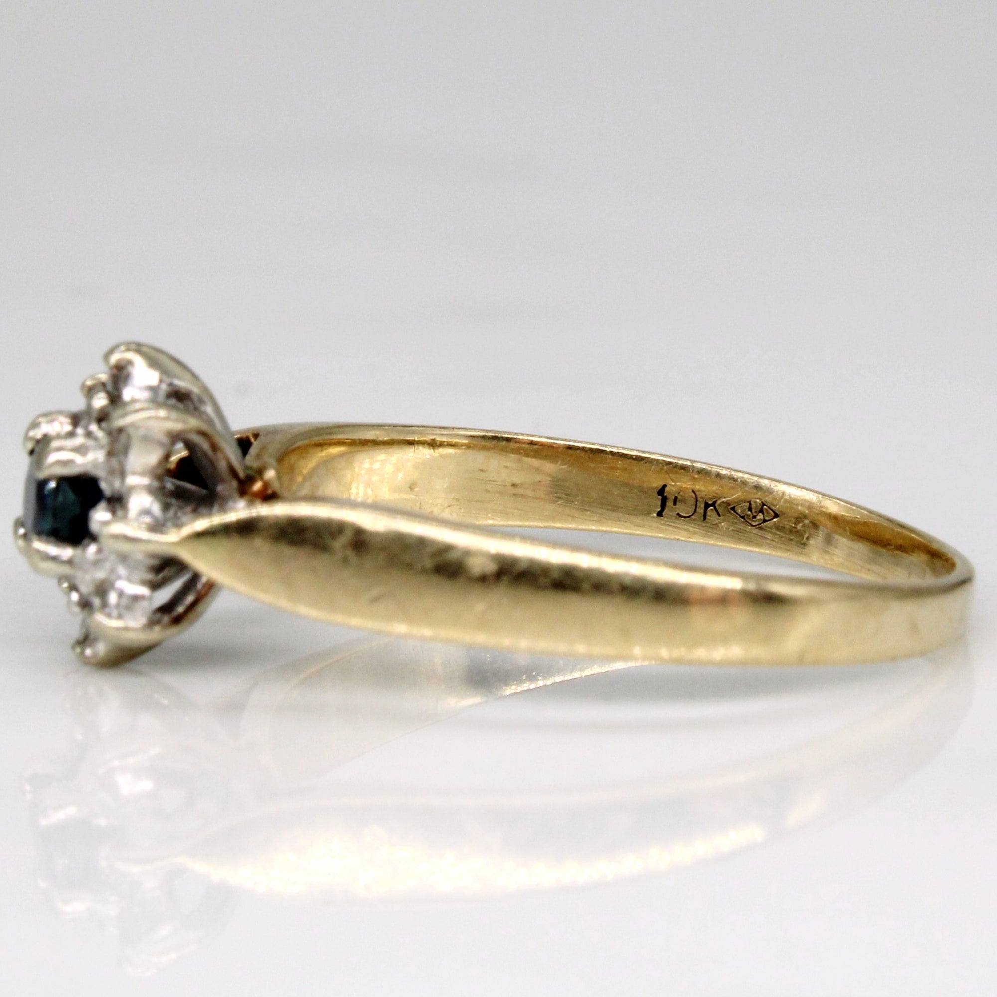 Sapphire & Diamond Cluster Set Ring | 0.16ct, 0.06ctw | SZ 7 |