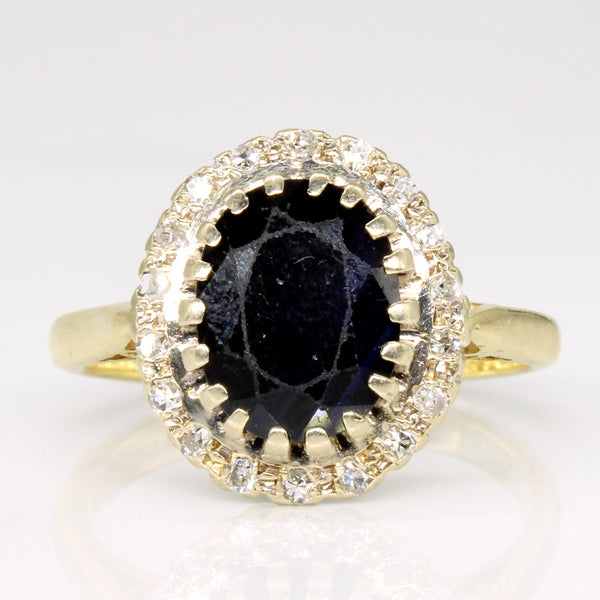 1975 Birmingham Sapphire & Diamond Halo Ring | 2.00ct, 0.09ctw | SZ 5.75 |