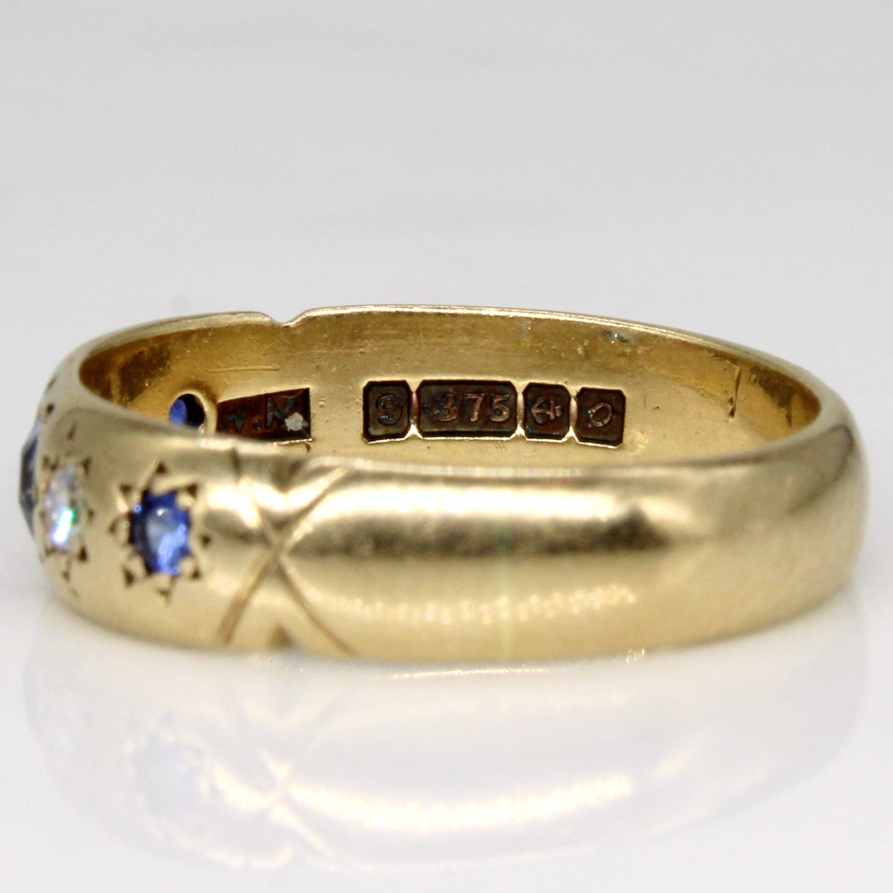 Sapphire & Diamond Flush Set Ring | 0.24ctw, 0.08ctw | SZ 6.5 |