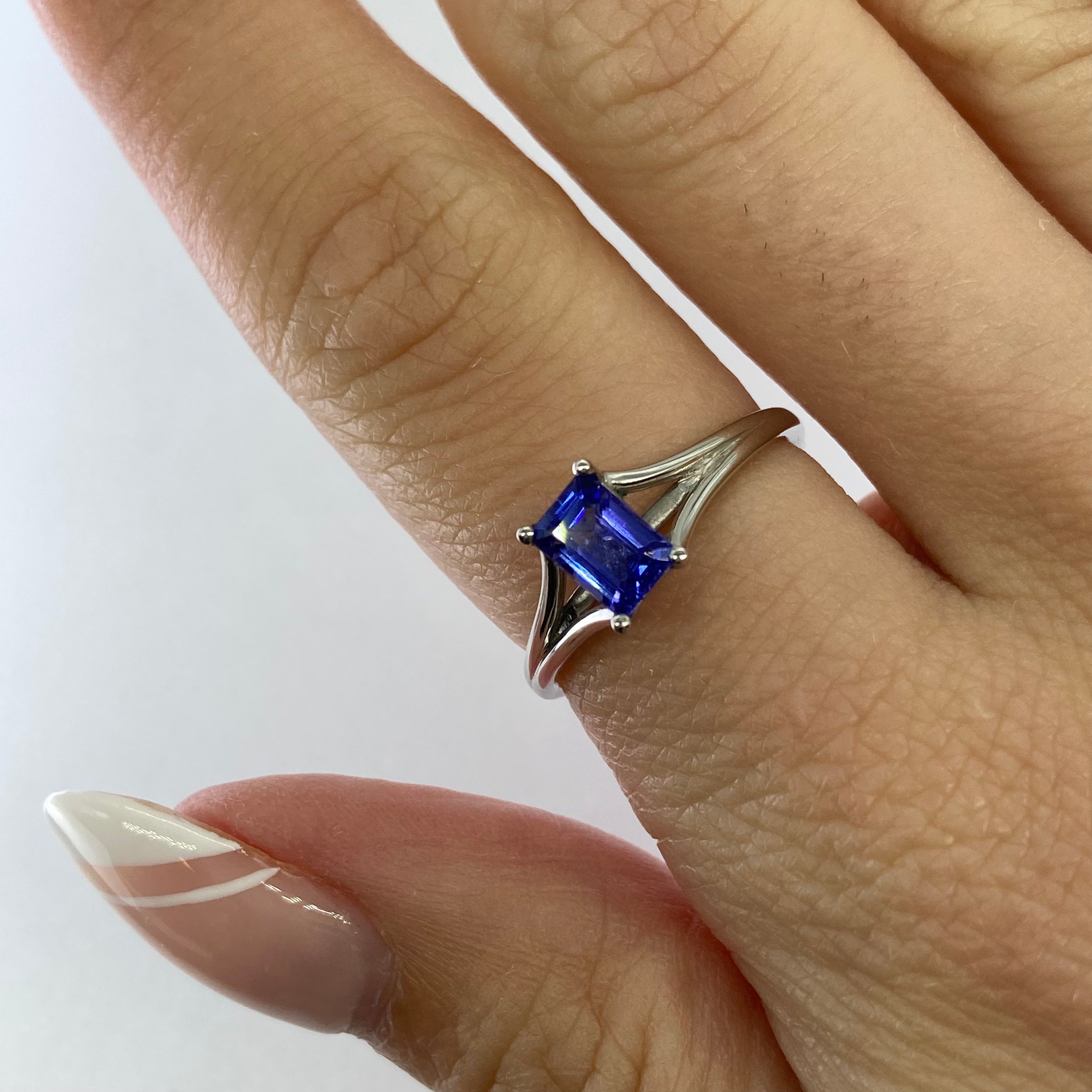 '100 Ways' Split Shank Emerald Cut Tanzanite Ring | 0.60ct | SZ 6.5 |