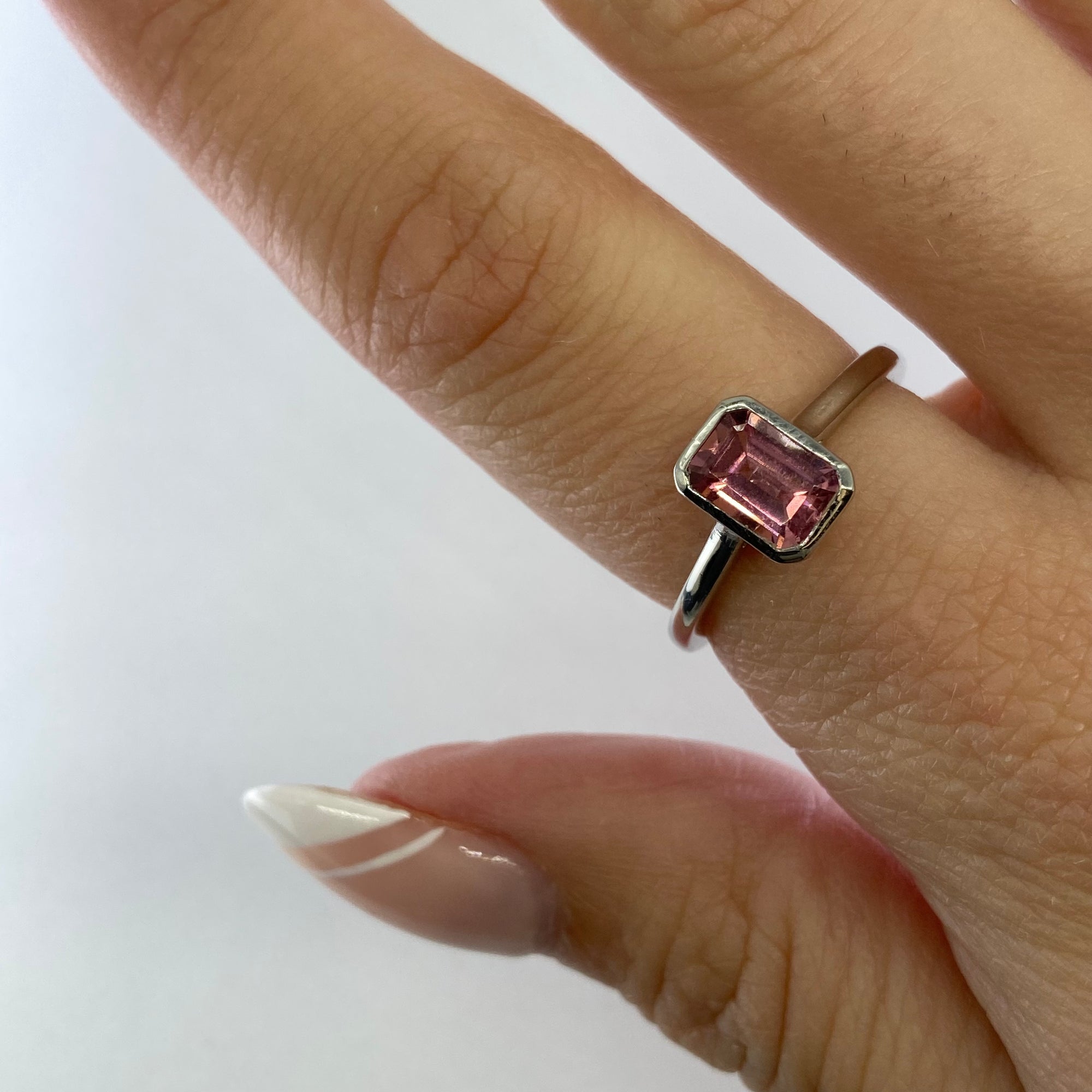 '100 Ways' Bezel Set Pink Tourmaline Ring | 1.10ct | SZ 6.5 |