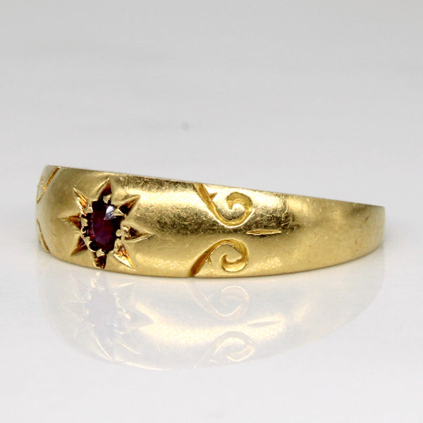 Edwardian 1901 Birmingham Ruby Ring | 0.07ct | SZ 6.75 |