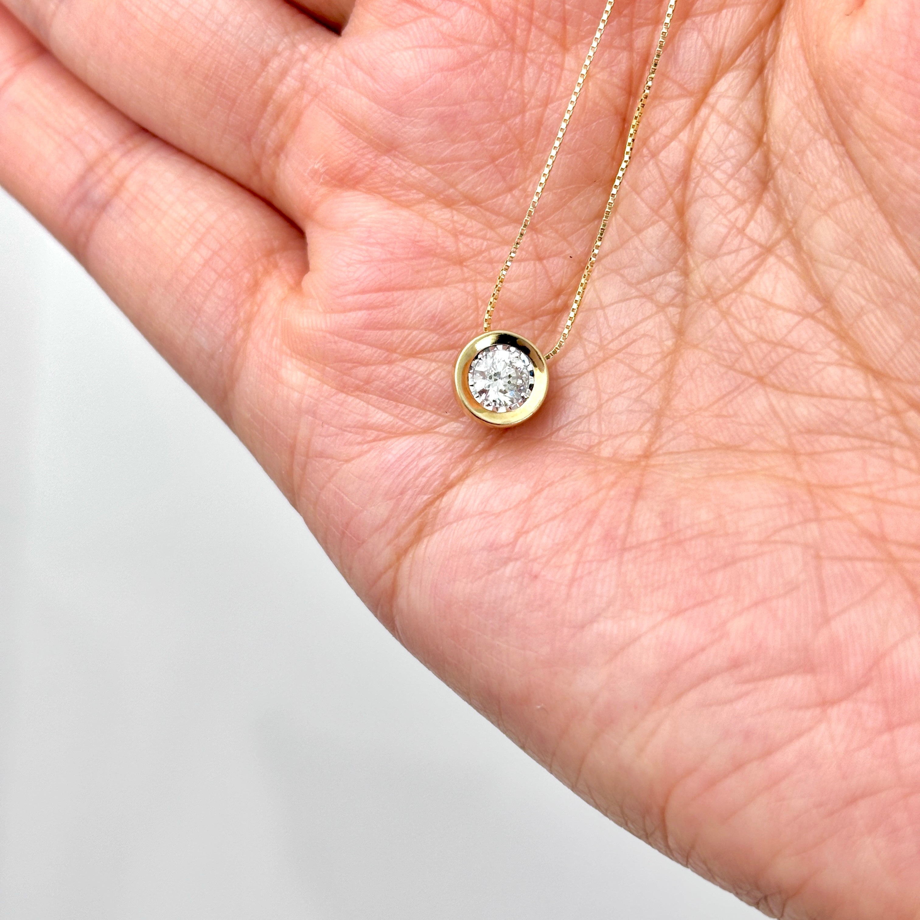 10k Yellow Gold Diamond Necklace | 0.25ct | 22"