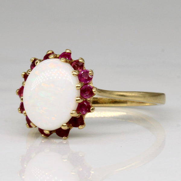 Opal & Ruby Cocktail Ring | 1.30ct, 0.42ctw | SZ 8.5 |