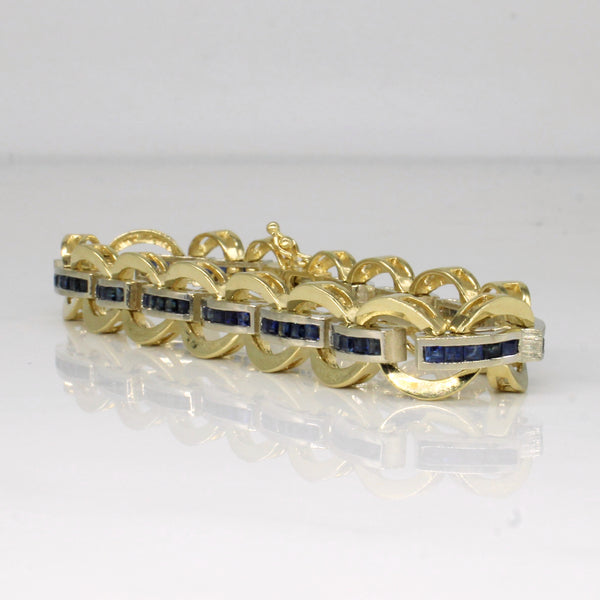 Channel Set Sapphire Bracelet | 2.40ctw | 7