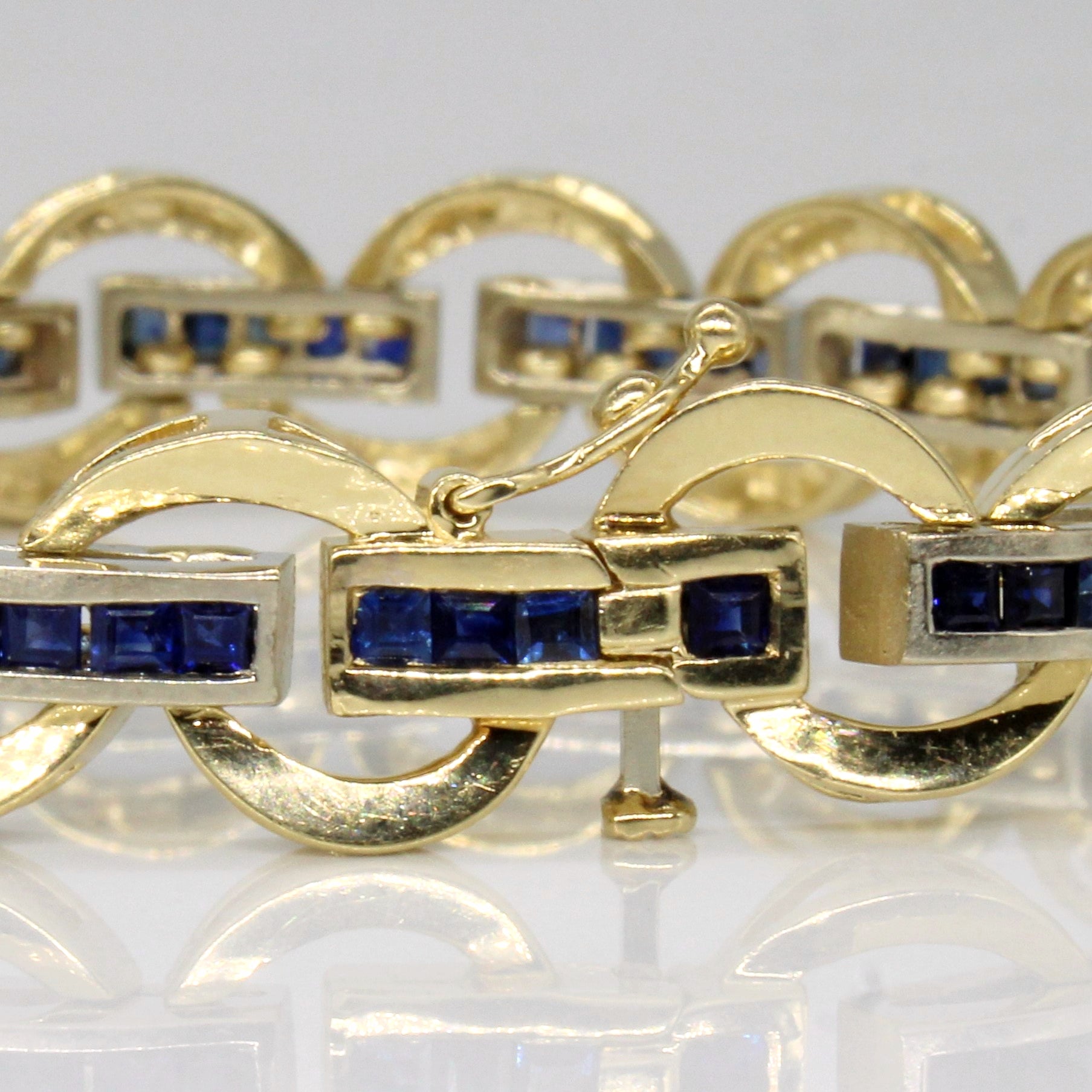 Channel Set Sapphire Bracelet | 2.40ctw | 7
