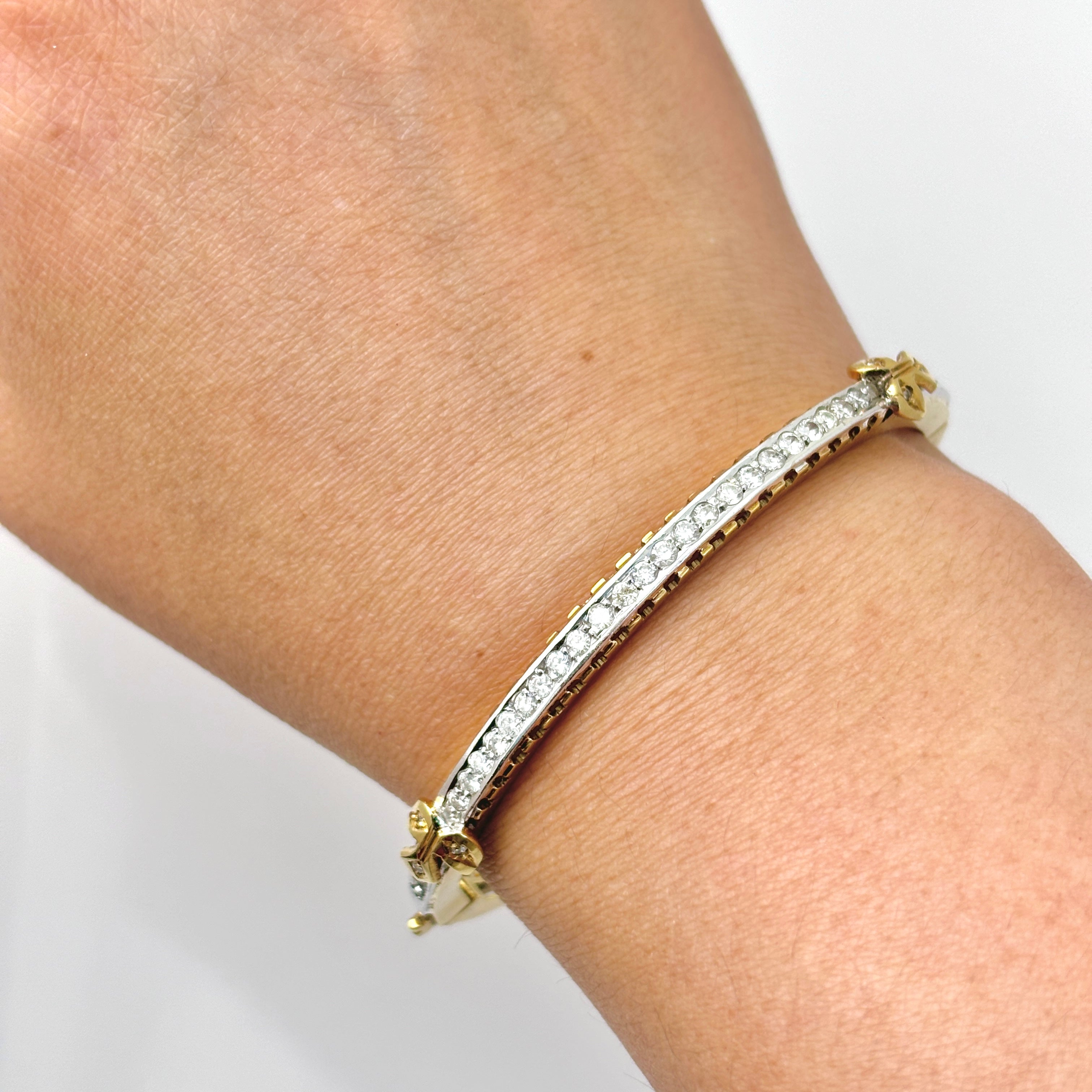 18k Yellow Gold Diamond Bangle | 0.41ctw | 6.5"