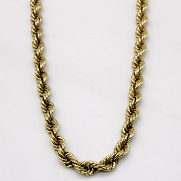 14k Yellow Gold Rope Chain | 22