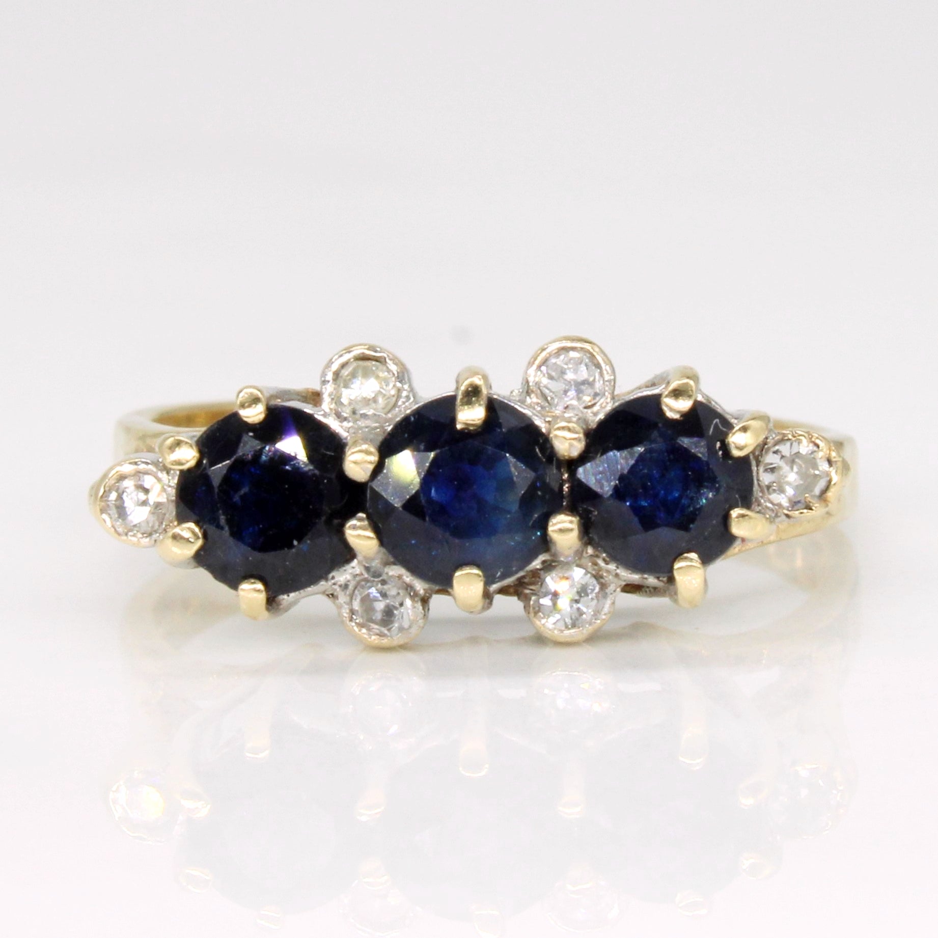 1981 London Sapphire & Diamond Ring | 1.00ctw, 0.06ctw | SZ 5.25 |