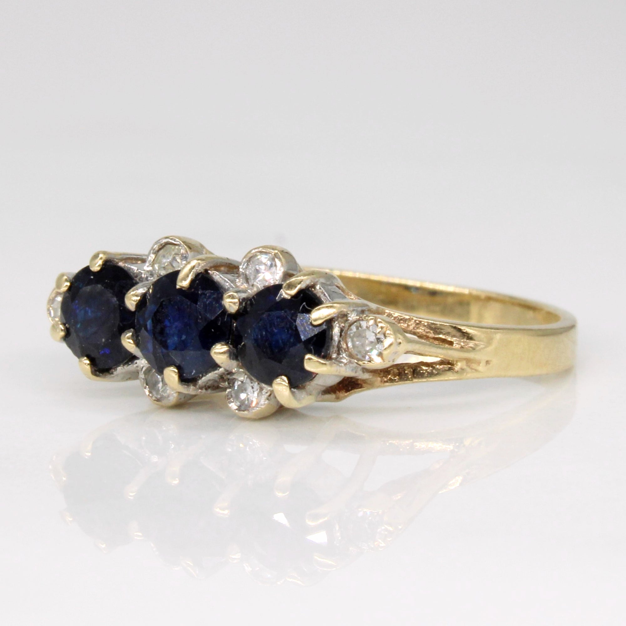 1981 London Sapphire & Diamond Ring | 1.00ctw, 0.06ctw | SZ 5.25 |