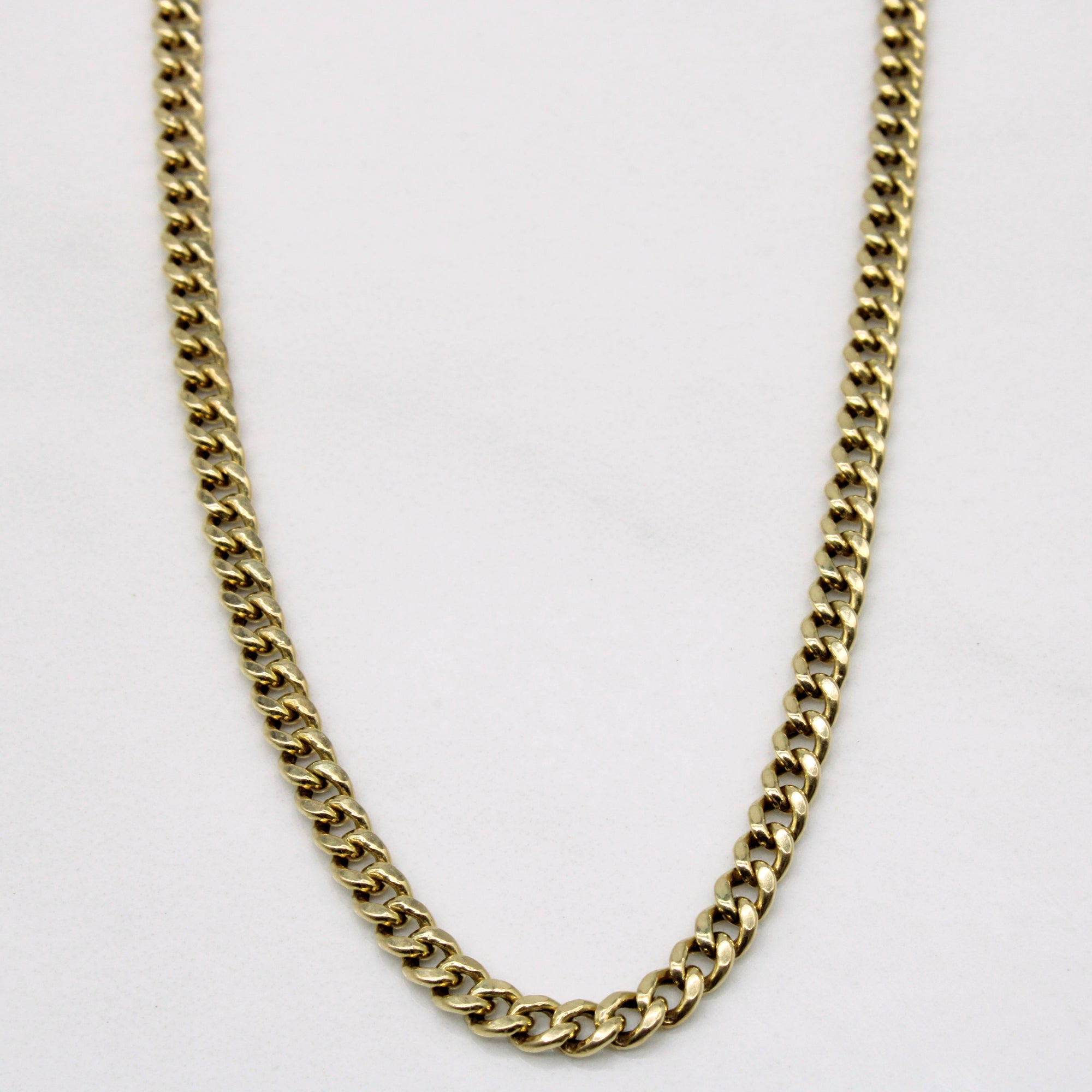 10k Yellow Gold Cuban Link Chain | 21