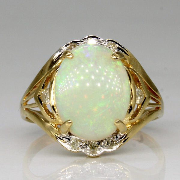 Opal & Diamond Cocktail Ring | 2.35ct, 0.15ctw | SZ 7.25 |