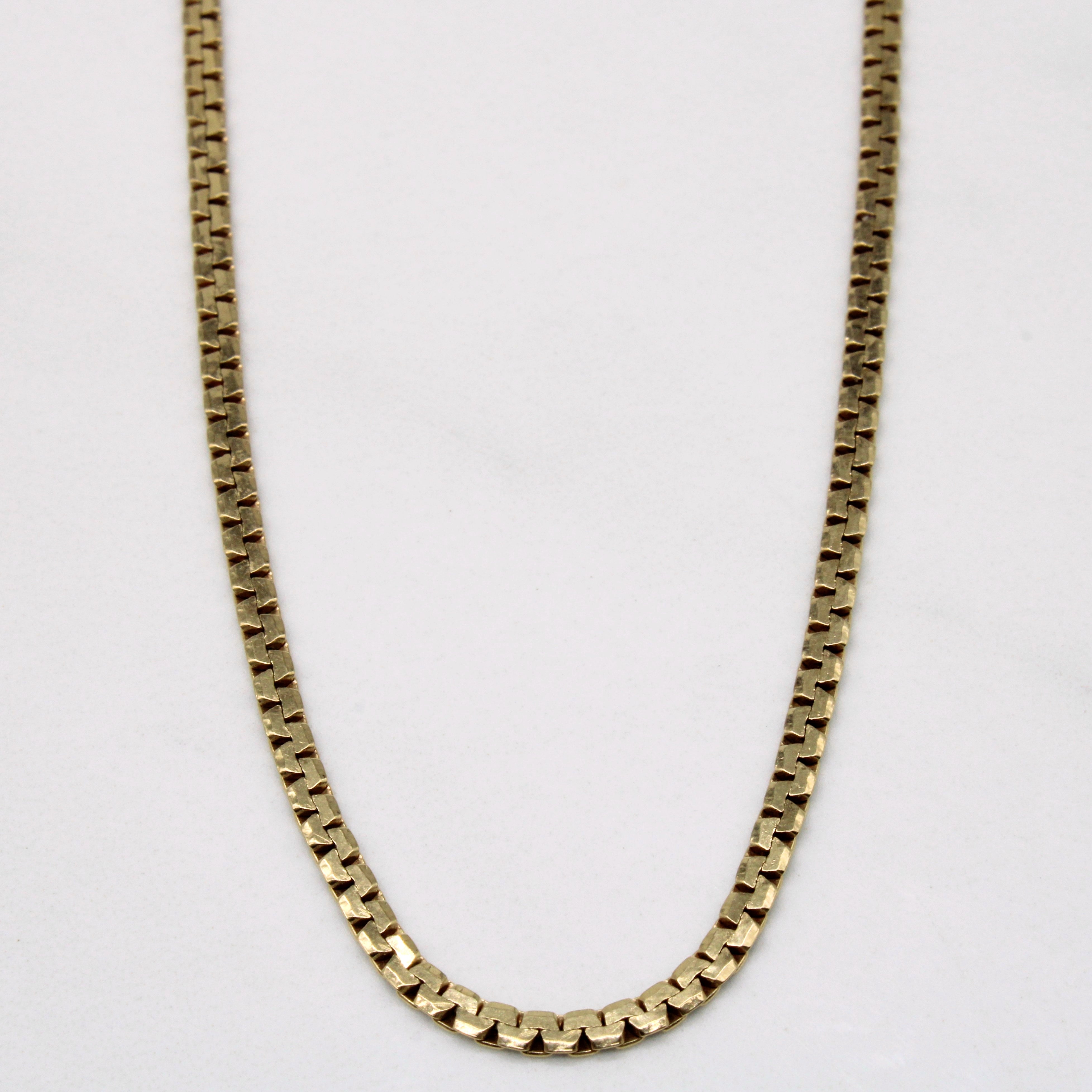 10k Yellow Gold Flat Link Chain | 25" |