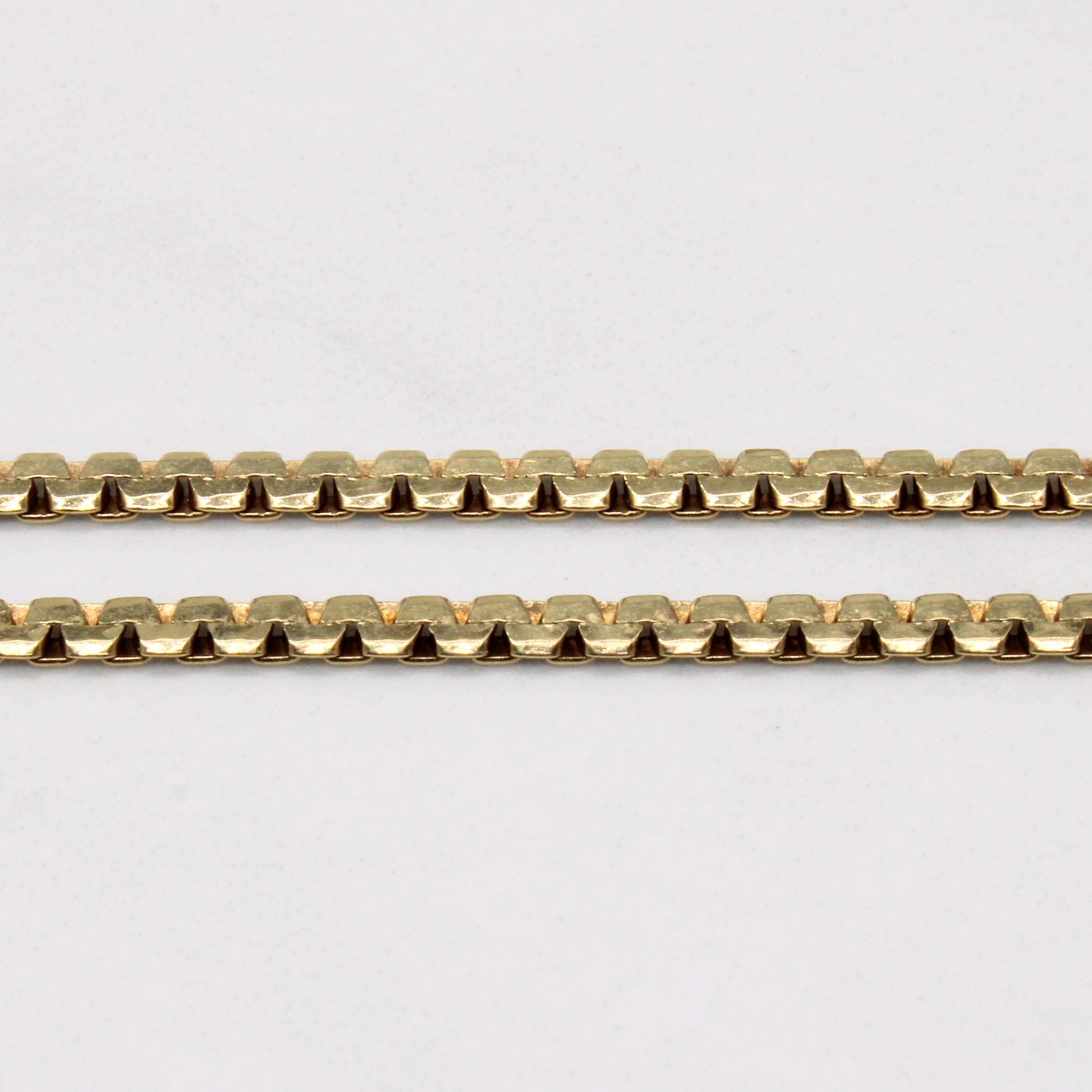 10k Yellow Gold Flat Link Chain | 25" |