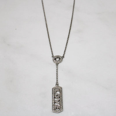 Diamond 'Love' Drop Pendant Necklace | 0.41ctw | 16