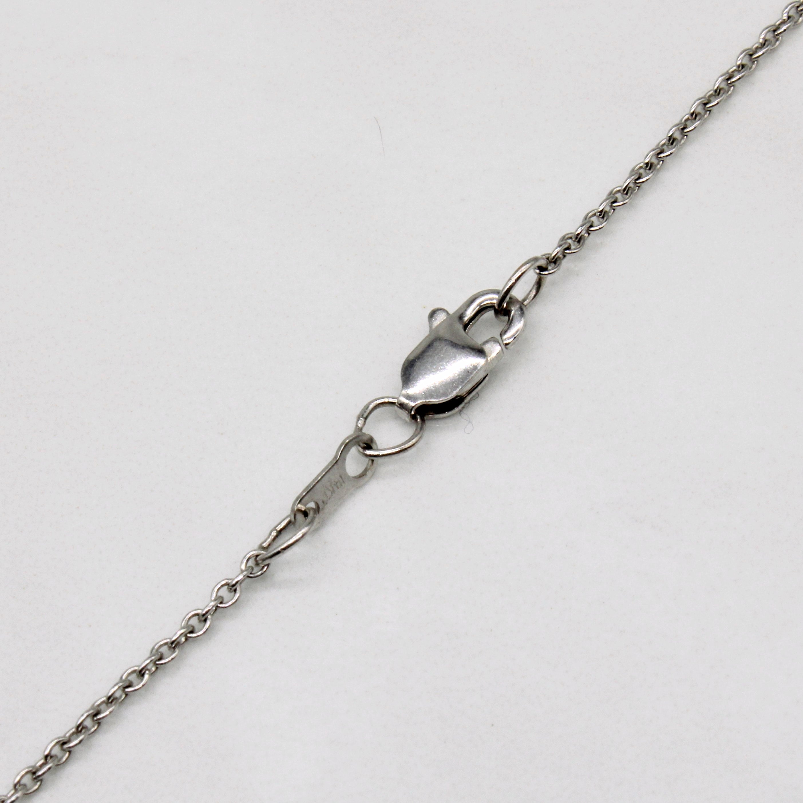 Diamond 'Love' Drop Pendant Necklace | 0.41ctw | 16" |