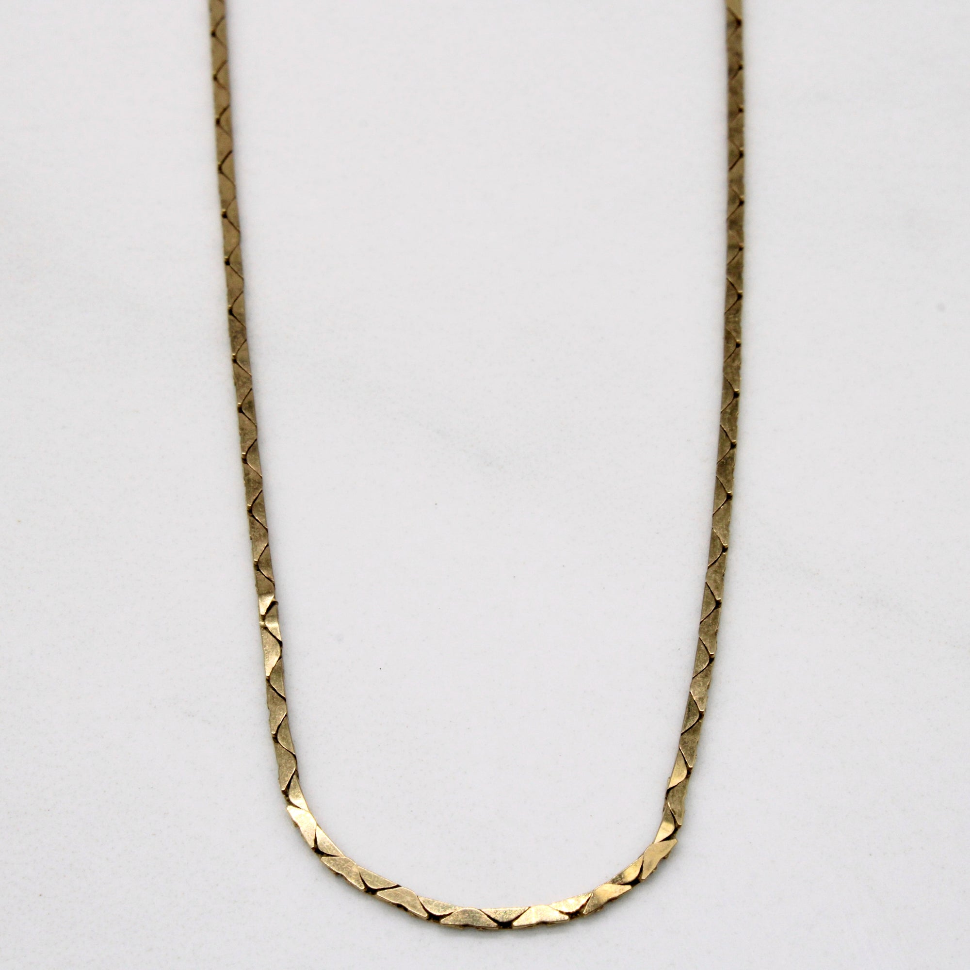 10k Yellow Gold Bar Link Chain | 19