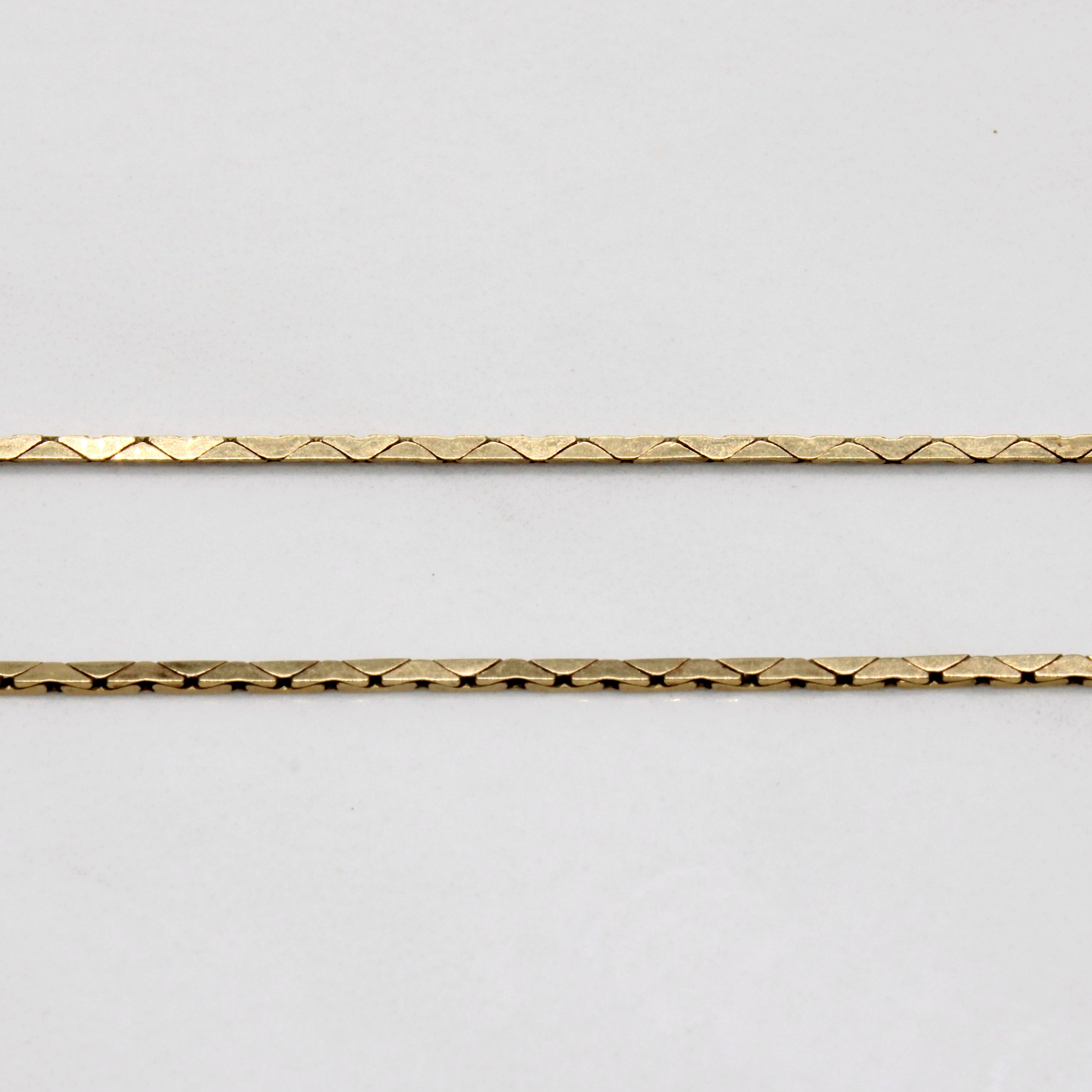 10k Yellow Gold Bar Link Chain | 19" |