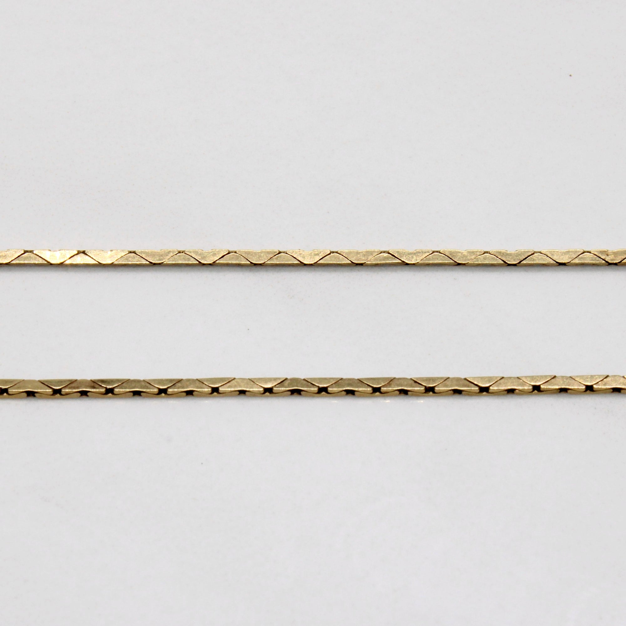 10k Yellow Gold Bar Link Chain | 19