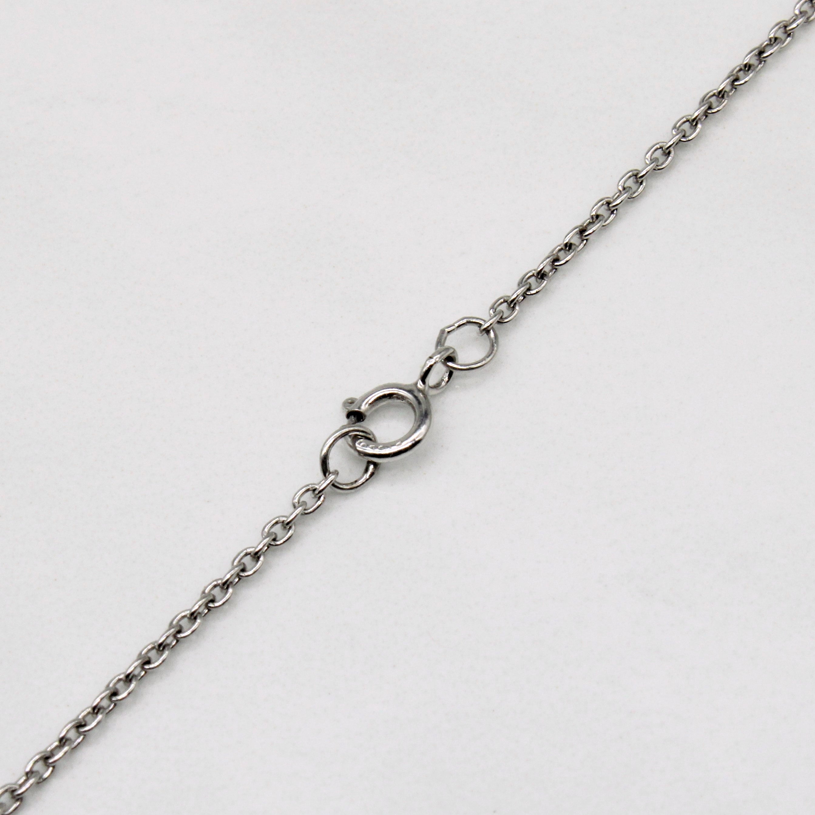 Aquamarine & Diamond Pendant Necklace | 1.76ct, 0.52ctw | 18" |