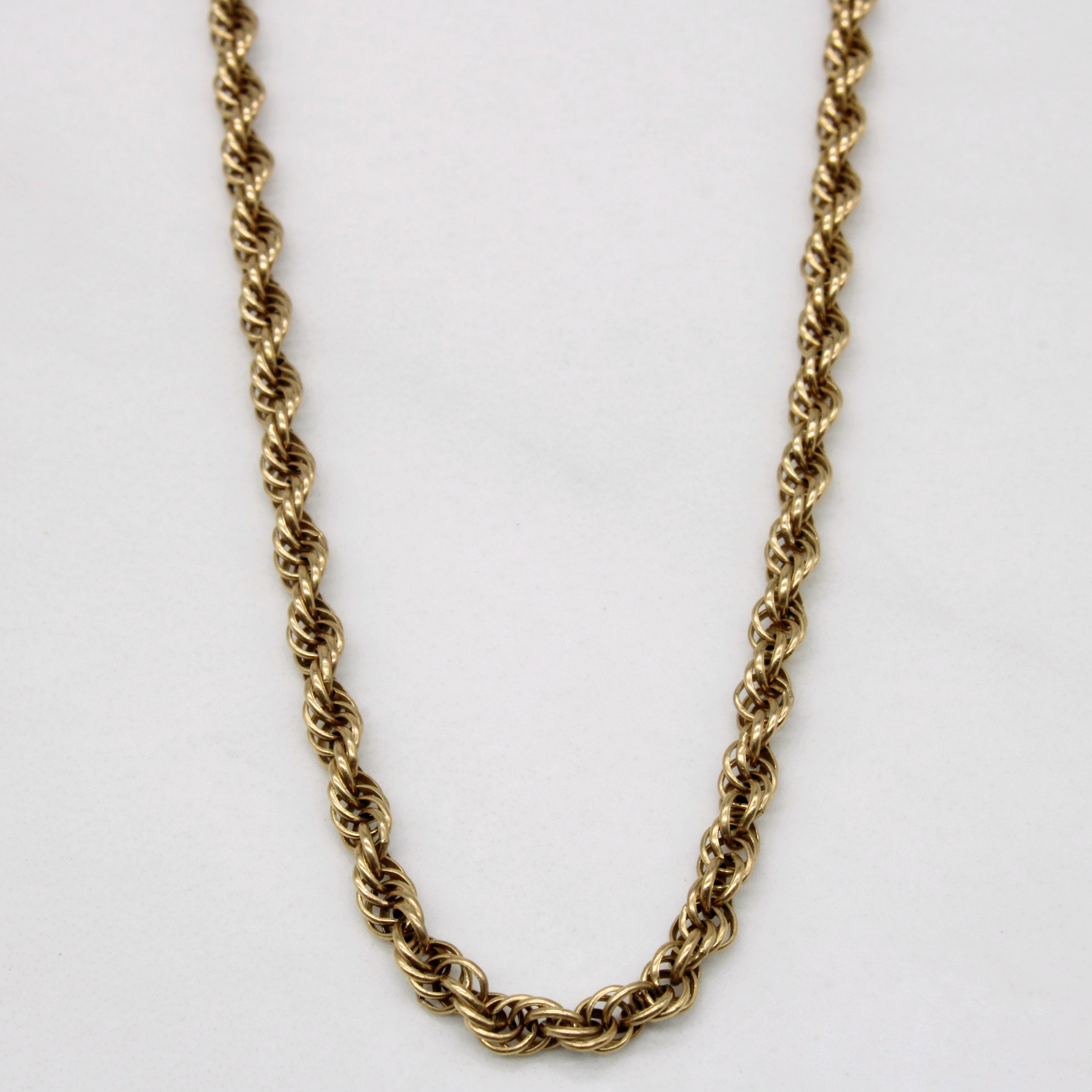 10k Yellow Gold Rope Chain | 22" |