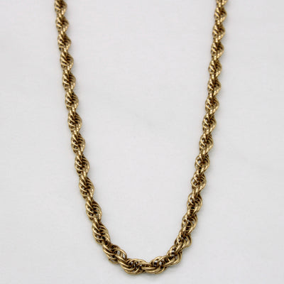 10k Yellow Gold Rope Chain | 22