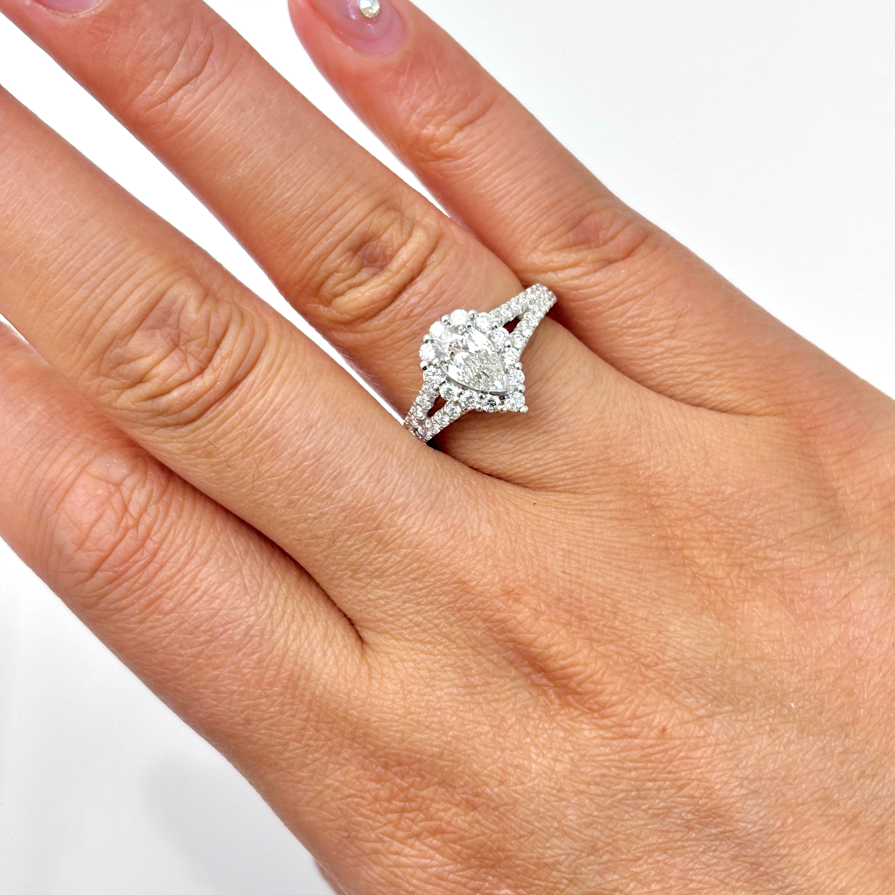 950 Platinum Diamond Ring | 0.71ct, 0.54ctw VS2-SI1 G/H | SZ 6.75