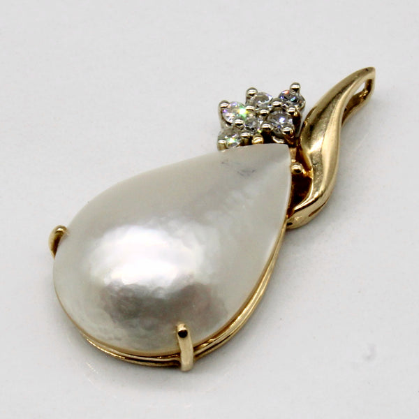 Mabe Pearl & Diamond Pendant | 0.12ctw |