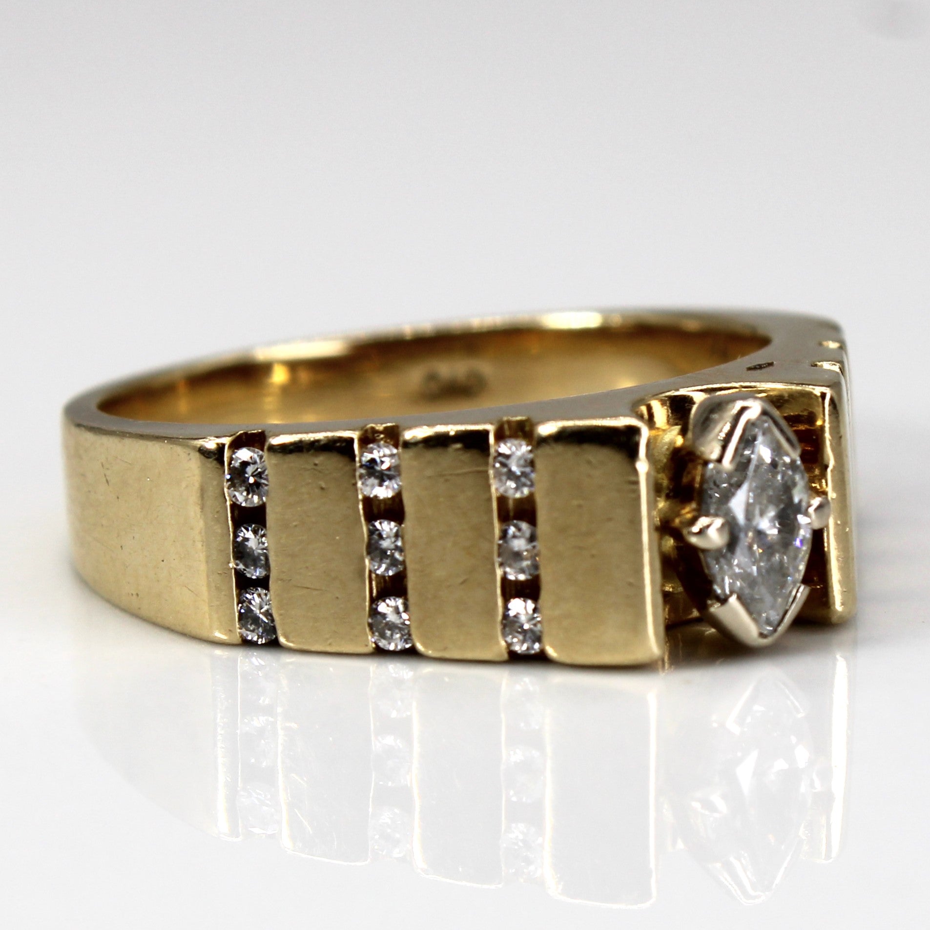 Grid Set Diamond Ring | 0.45ctw | SZ 8 |