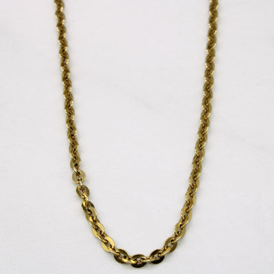 10k Yellow Gold Oval Link Chain | 24