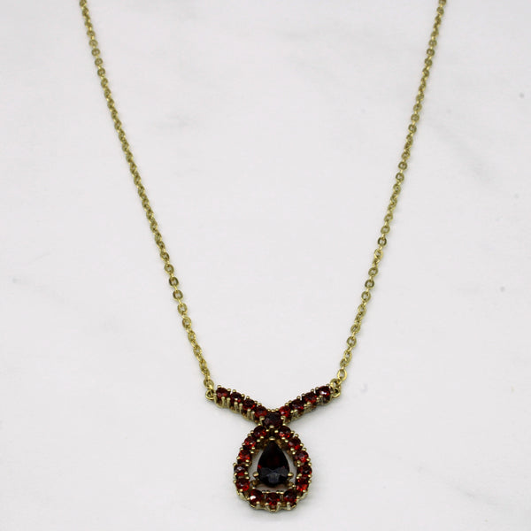 Garnet Pendant Necklace | 1.45ctw | 16