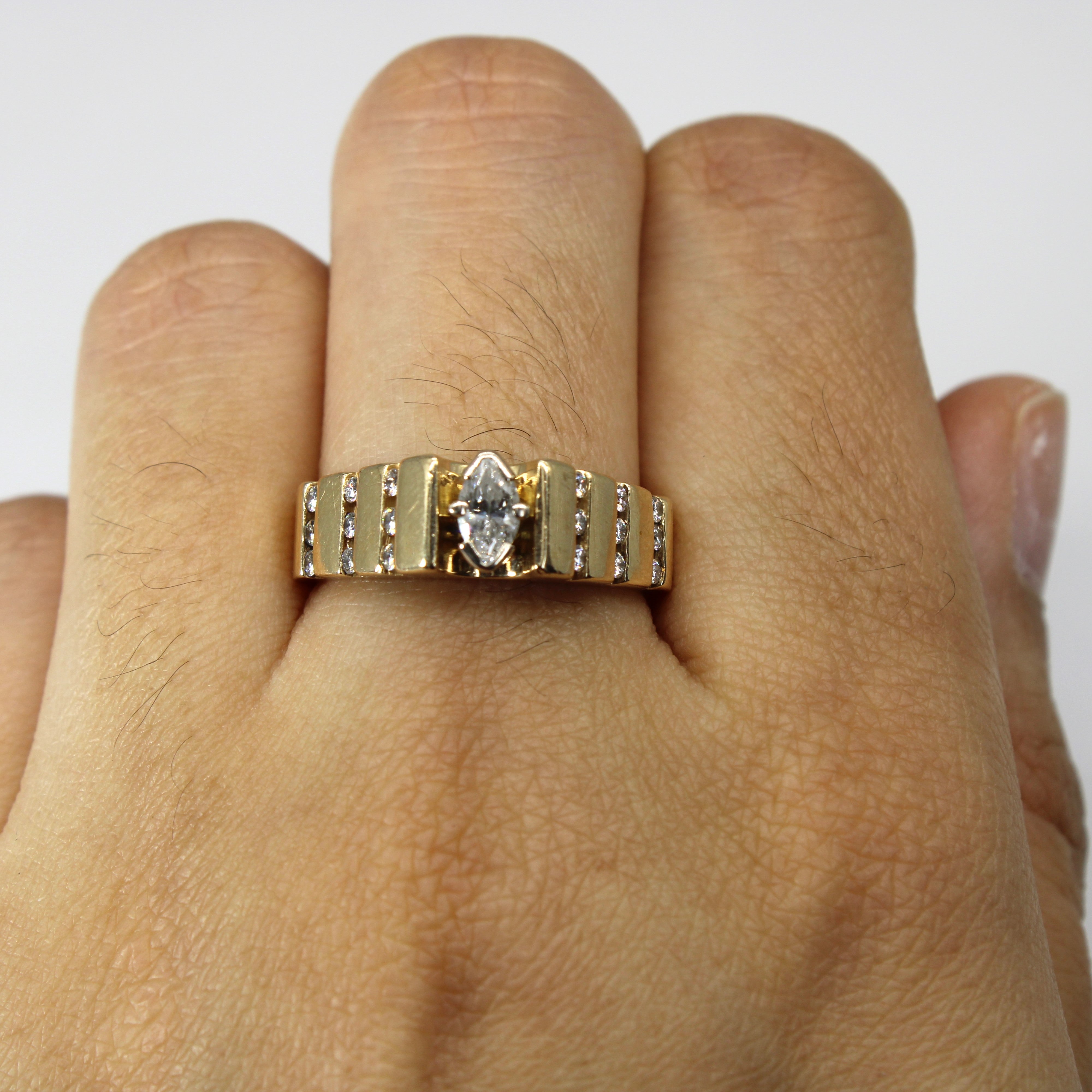 Grid Set Diamond Ring | 0.45ctw | SZ 8 |
