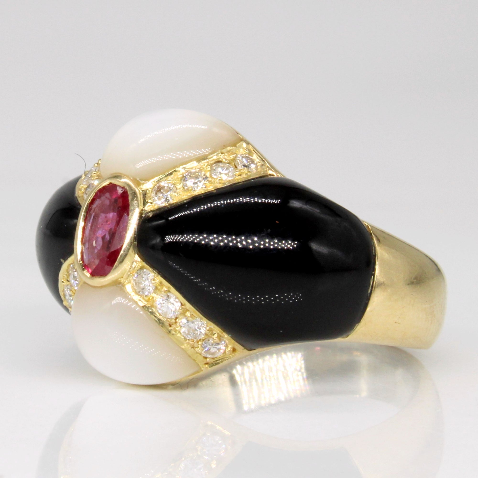 Multi Gem Cocktail Ring | 0.56ctw | SZ 5.5 |