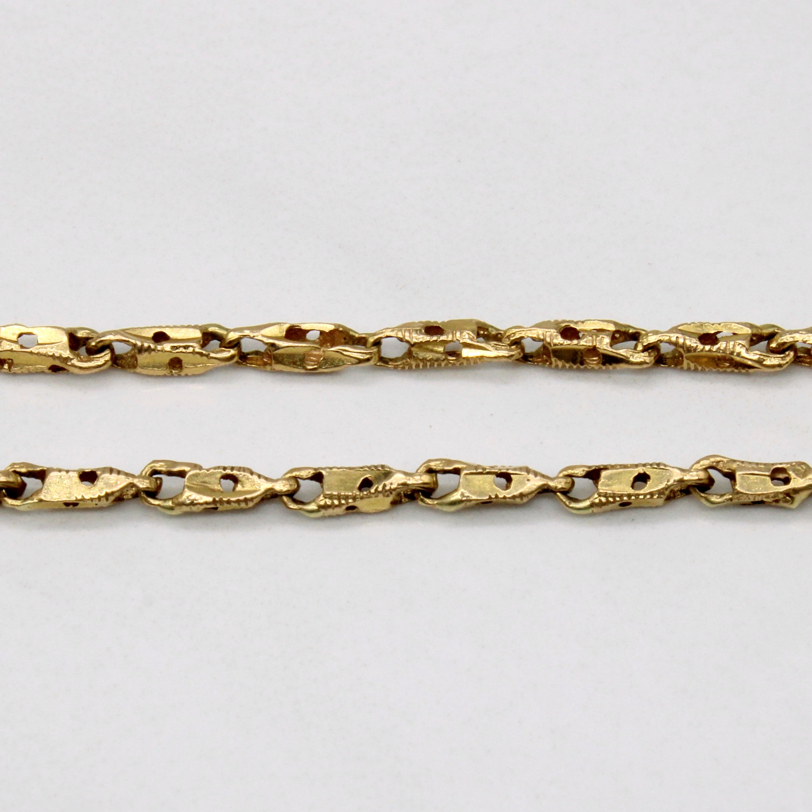 18k Yellow Gold Bar Link Chain | 22" |