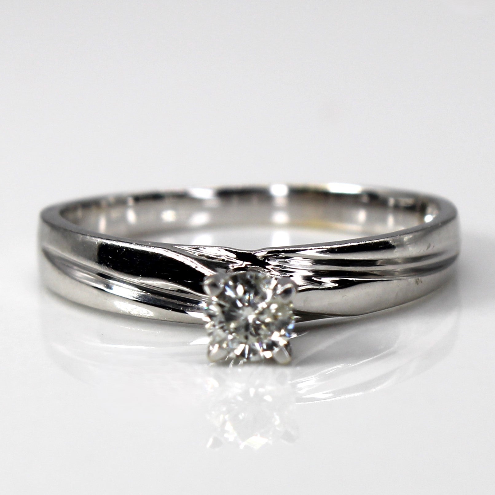 High Prong Set Diamond Ring | 0.19ct | SZ 6.5 |