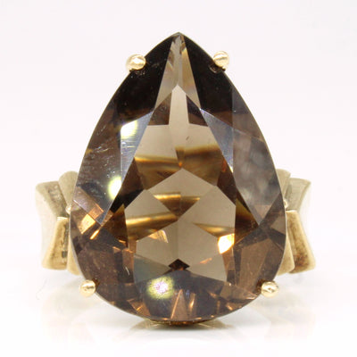 Smokey Quartz Cocktail Ring | 12.40ct | SZ 6 |