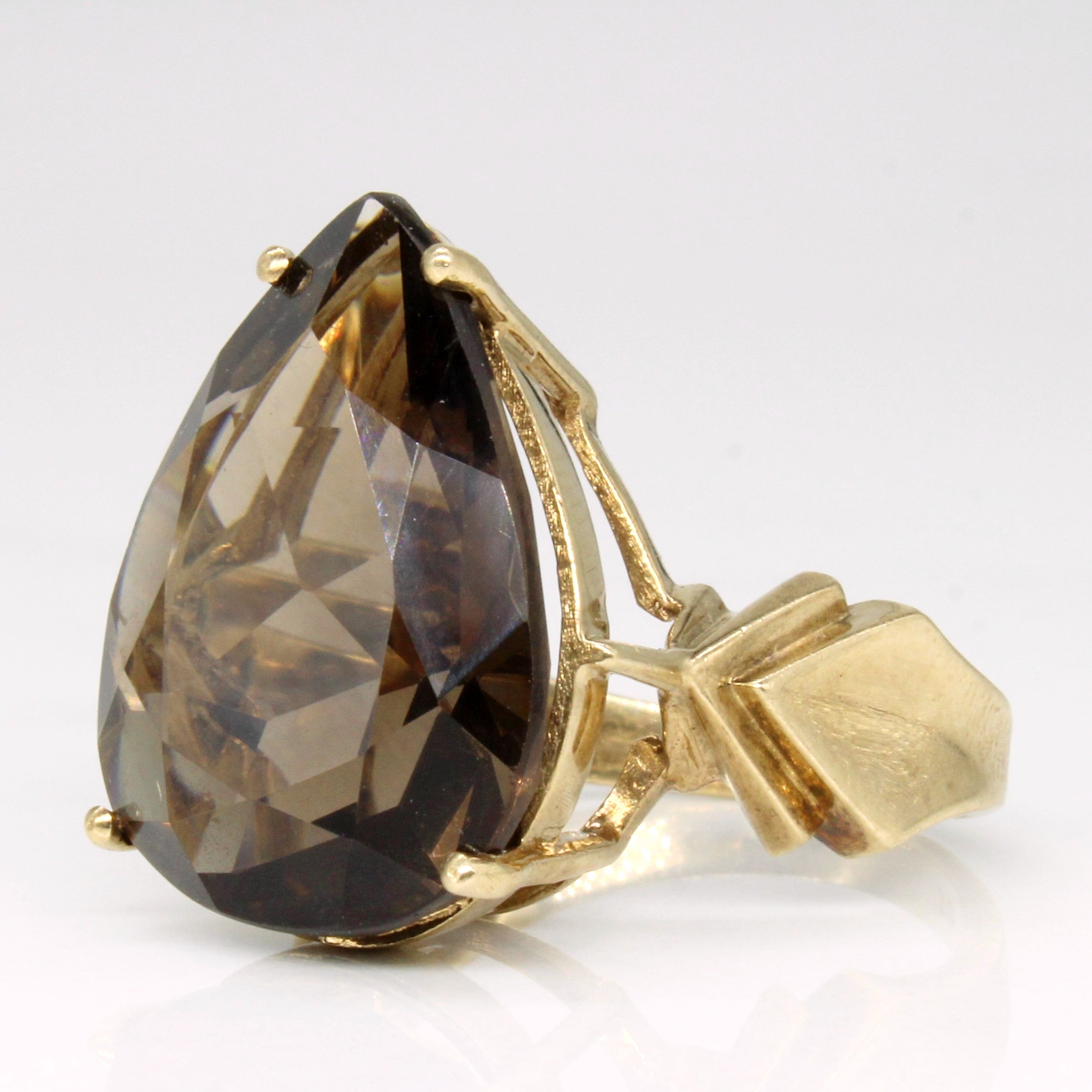 Smokey Quartz Cocktail Ring | 12.40ct | SZ 6 |