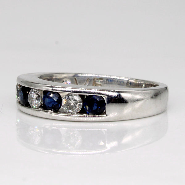 Sapphire & Diamond Channel Set Ring | 0.37ctw, 0.23ctw | SZ 5.25 |