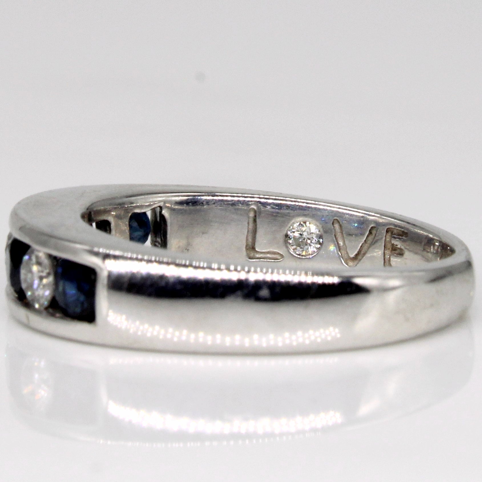 Sapphire & Diamond Channel Set Ring | 0.37ctw, 0.23ctw | SZ 5.25 |