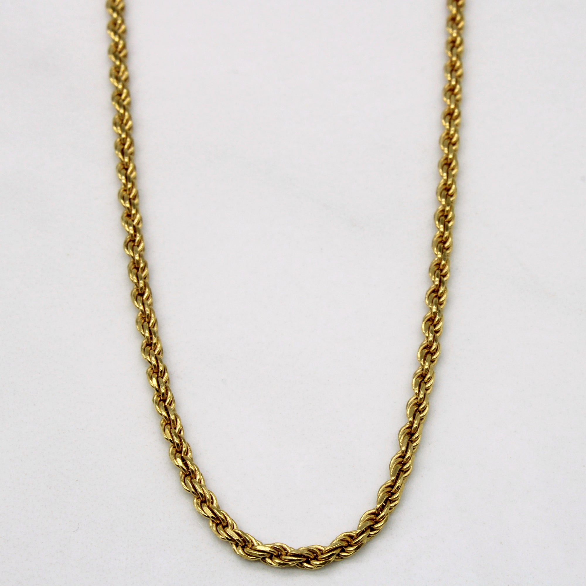 18k Yellow Gold Rope Chain | 16