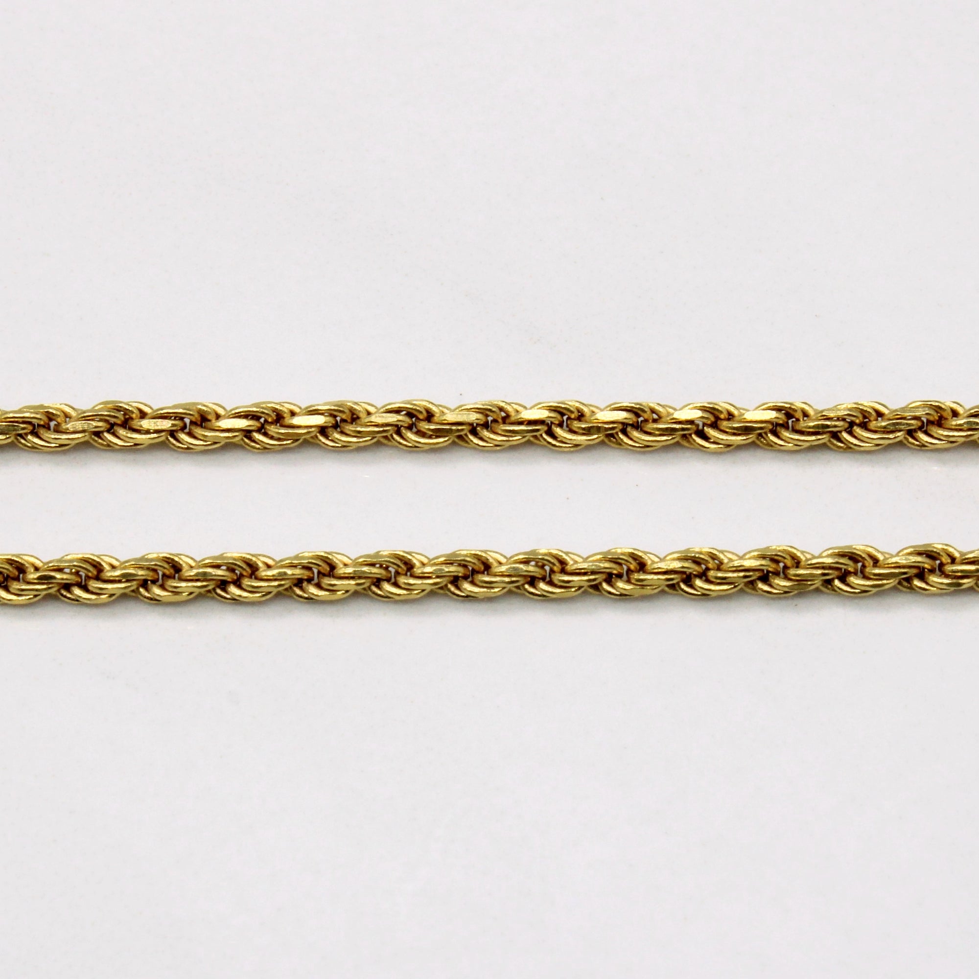 18k Yellow Gold Rope Chain | 16