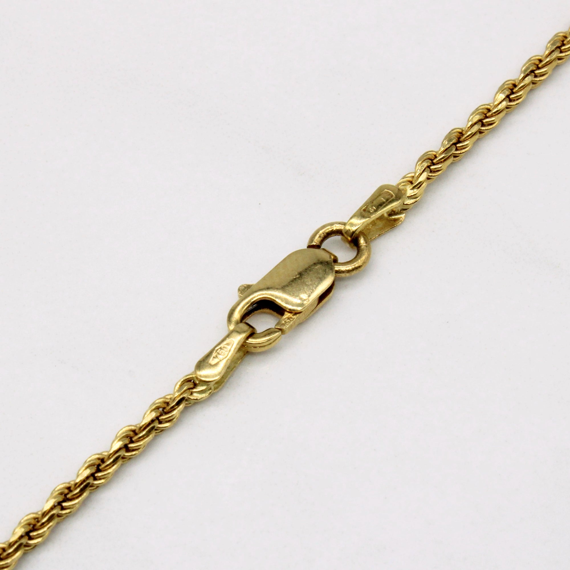 18k Yellow Gold Rope Chain | 16