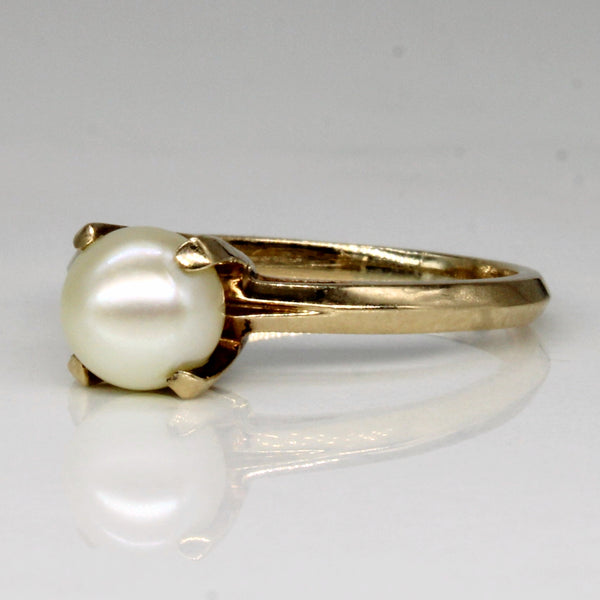 Solitaire Pearl Ring | SZ 5.5 |