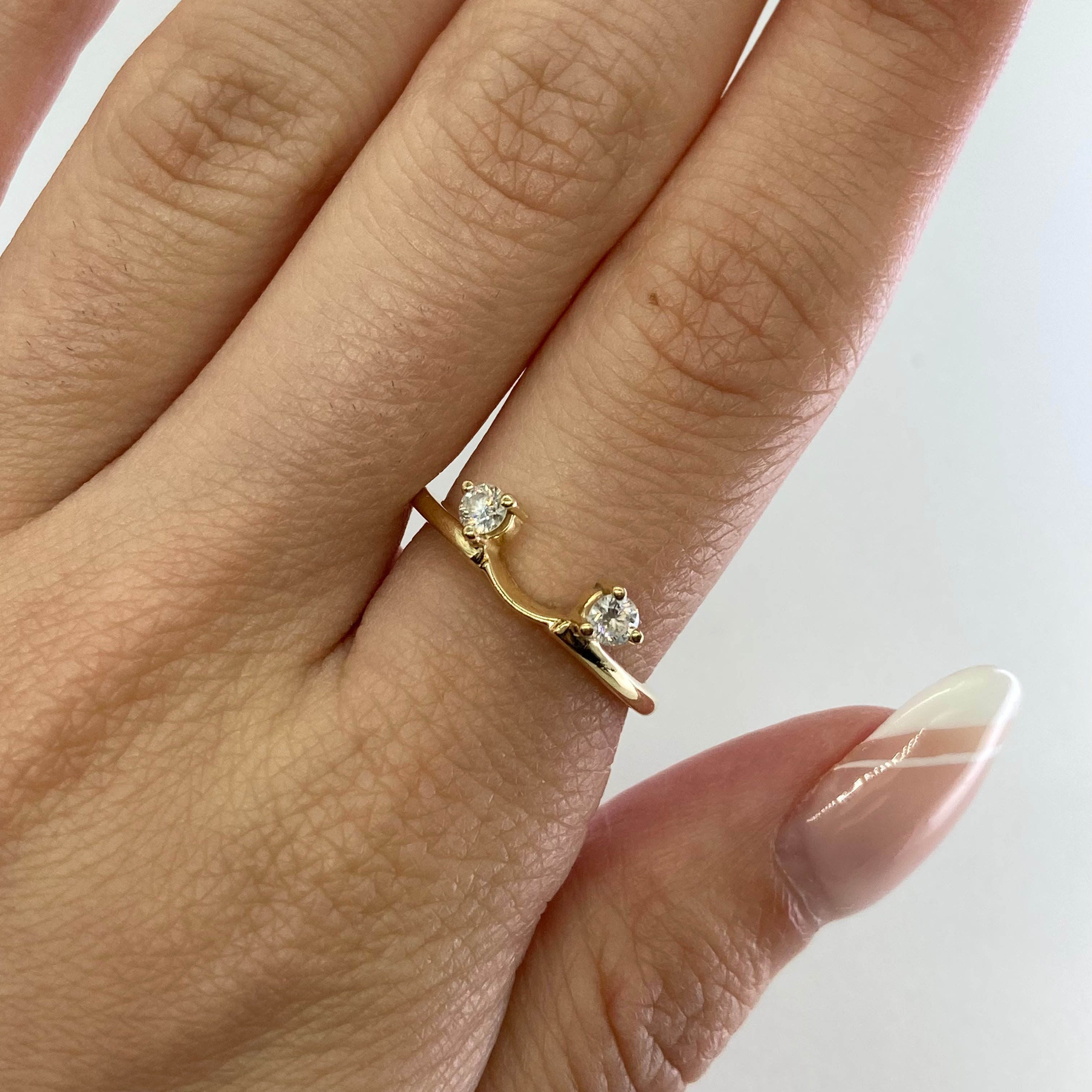 '100 Ways' Two Stone Ring Enhancer | 0.20ctw | SZ 6.5 |