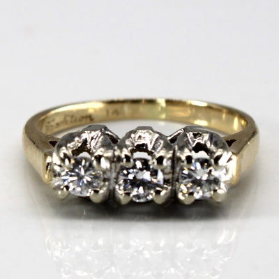 Three Stone Diamond Ring | 0.29ctw | SZ 4.5 |