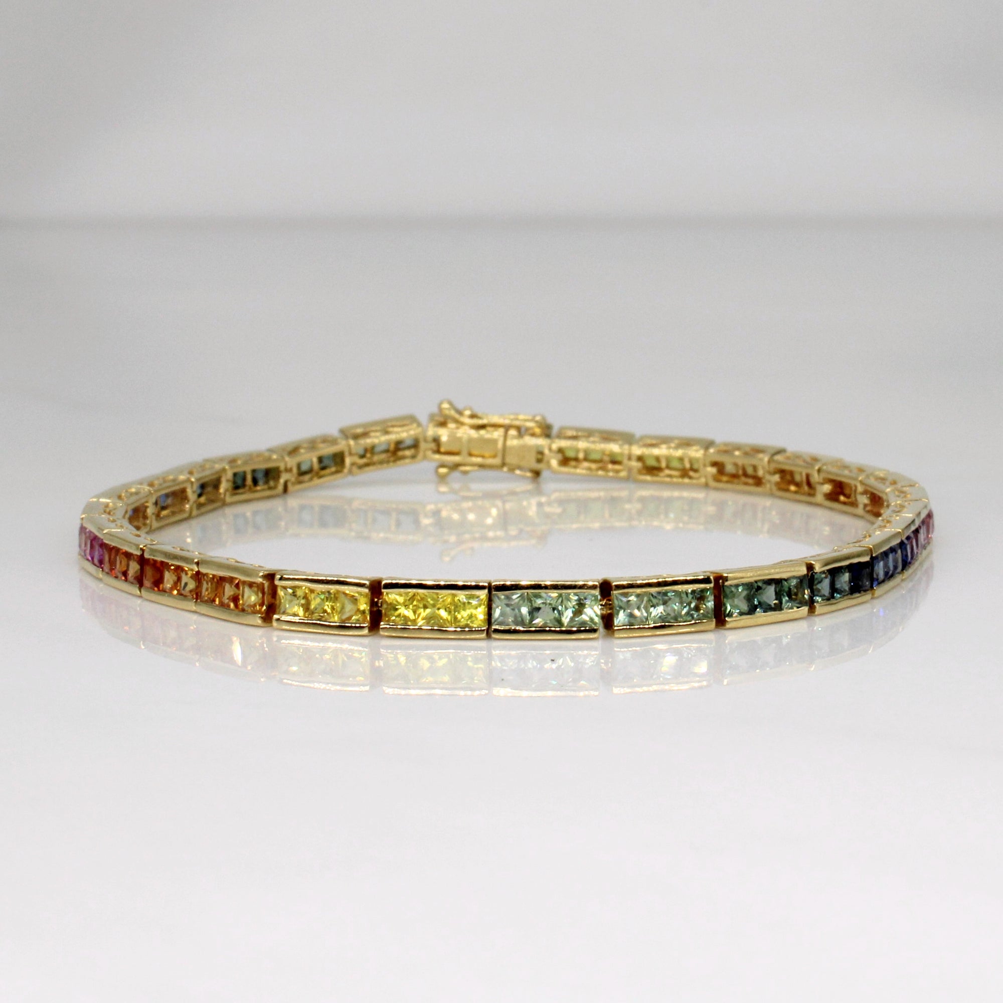 'Roho' Rainbow Sapphire Bracelet | 6.30ctw | 7