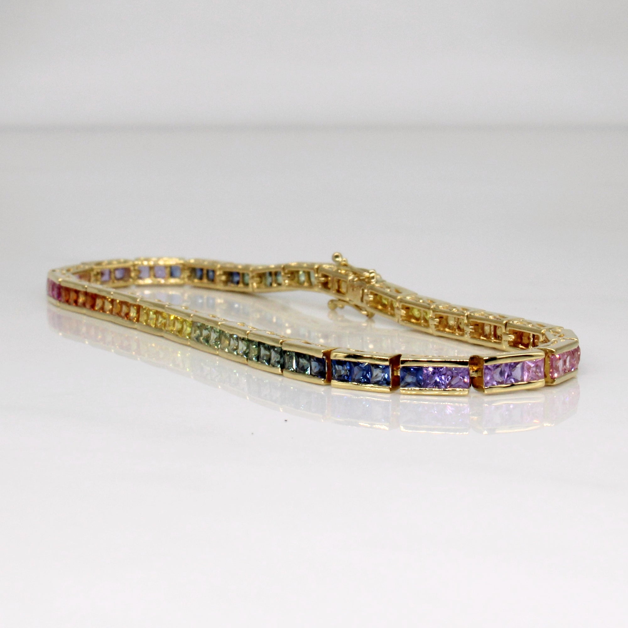 'Roho' Rainbow Sapphire Bracelet | 6.30ctw | 7