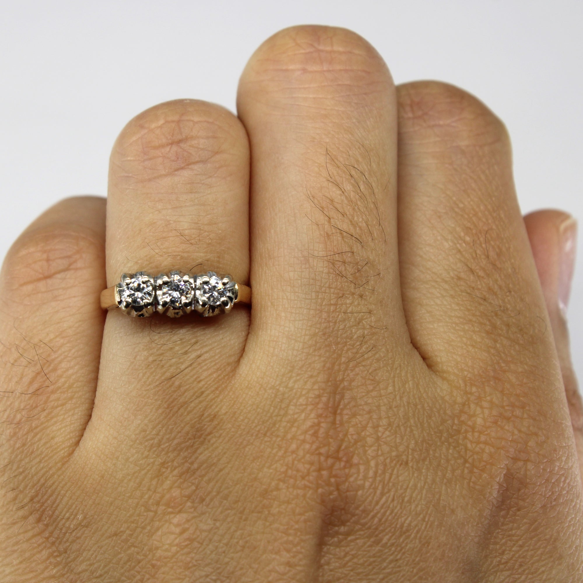 Three Stone Diamond Ring | 0.29ctw | SZ 4.5 |