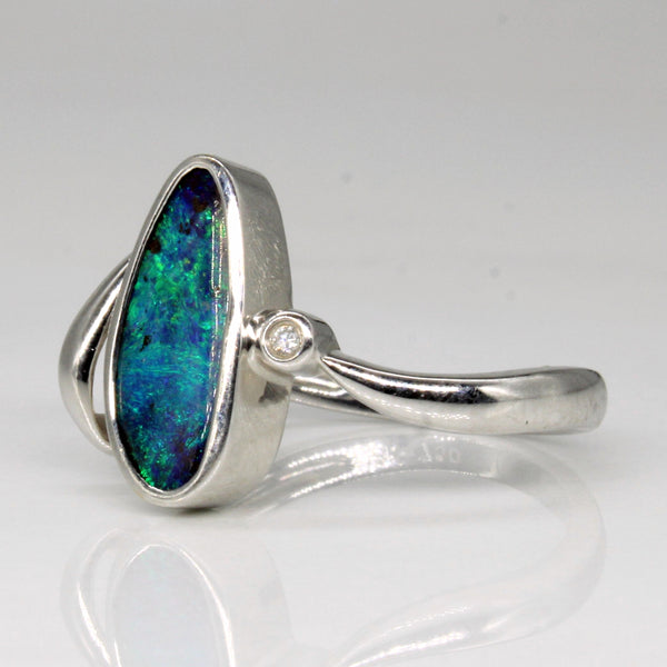 Opal & Diamond Cocktail Ring | 1.00ct, 0.01ct | SZ 7.25 |